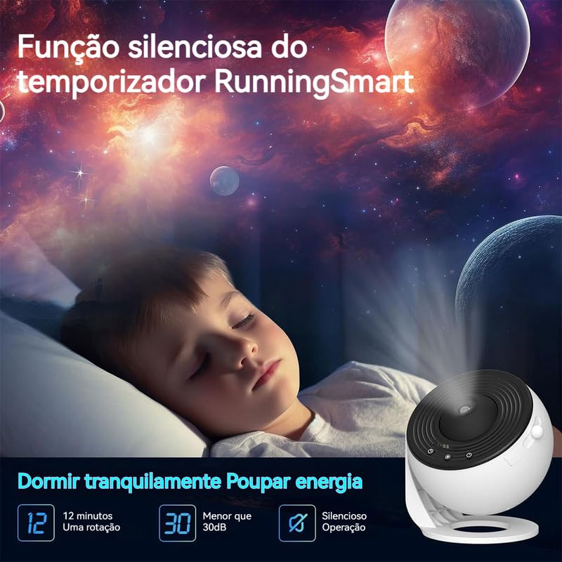 Luminária Mesa Projetor De Atmosfera Led Galaxy - Imagem 8