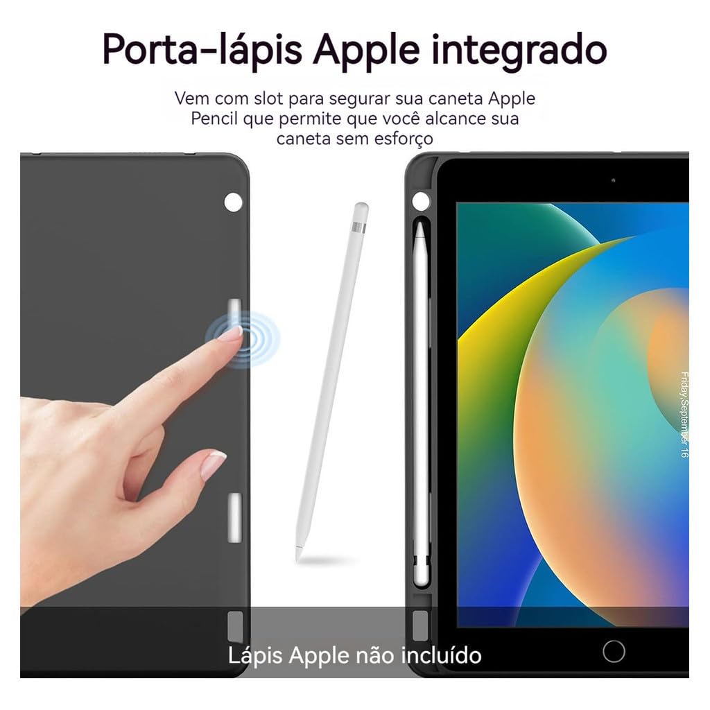 Adequado para iPad Air / Air2 9,7 polegadas tablet capa protetora com teclado, ultra-fino e anti queda (Cinzento Lavanda, Modelo normal) - Imagem 24