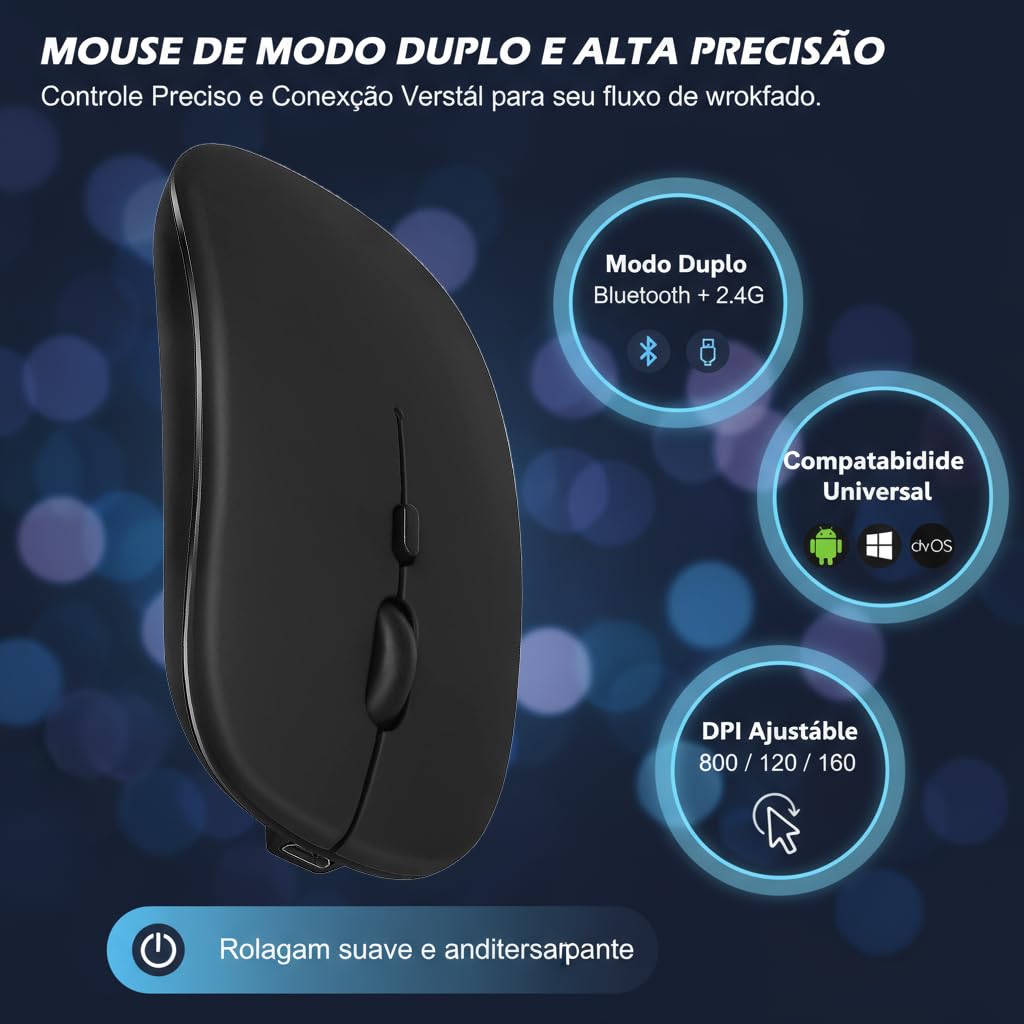 Capa Para Tablet, Capa + Mouse e Teclado Magnético Bluetooth Destacável Para IPad 9ª/ 8ª /7ª Geração (Preto, Teclado comum) - Imagem 8