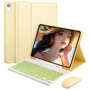 Capa Com Teclado Bluetooth e Mouse Para iPad 9ª 8ª 7ª Geração