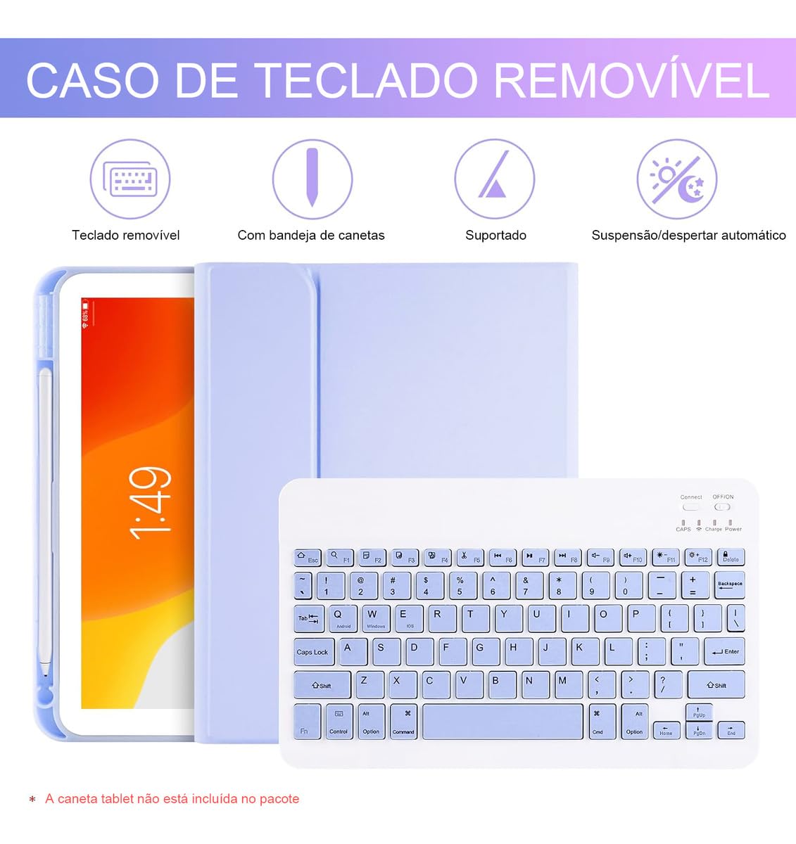 Capa Protetora Anti-queda com Teclado para IPad 10ª Geração/iPad 11ª geração - Imagem 7
