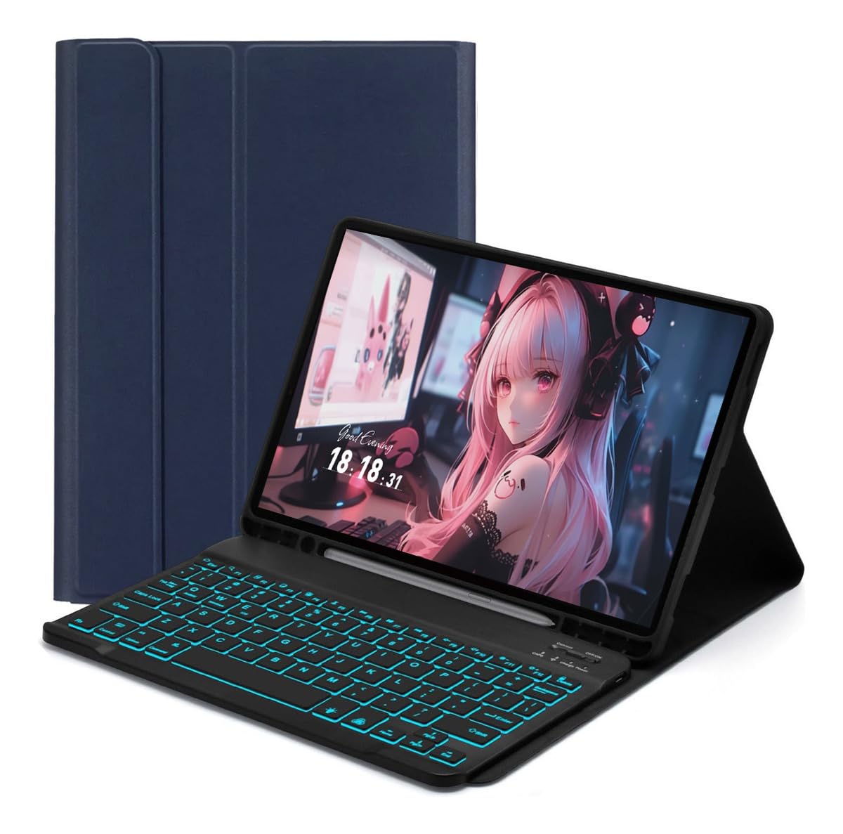 Capa E Teclado Bluetooth Para iPad 6/5ª Geração e Air/Air2-9.7 Pol - Imagem 10