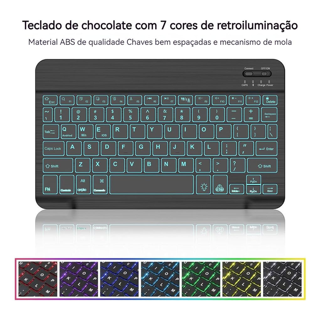 Adequado para iPad Air / Air2 9,7 polegadas tablet capa protetora com teclado, ultra-fino e anti queda (Cinzento Lavanda, Modelo normal) - Imagem 23