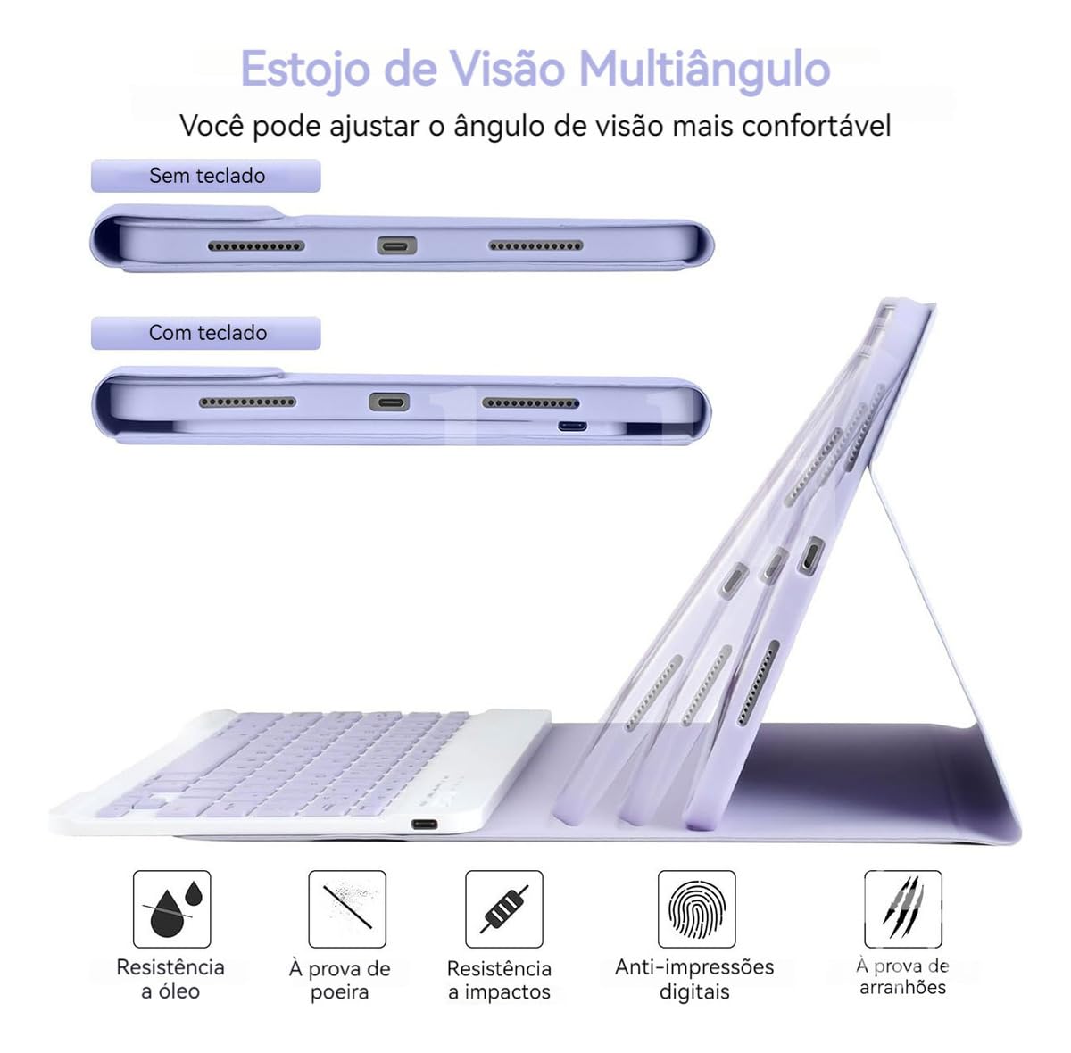 Capa Para Tablet, Capa + Mouse e Teclado Magnético Bluetooth Destacável Para Samsung S6 Lite 10.4 Pol (Verde Escuro, Teclado comum) - Imagem 15