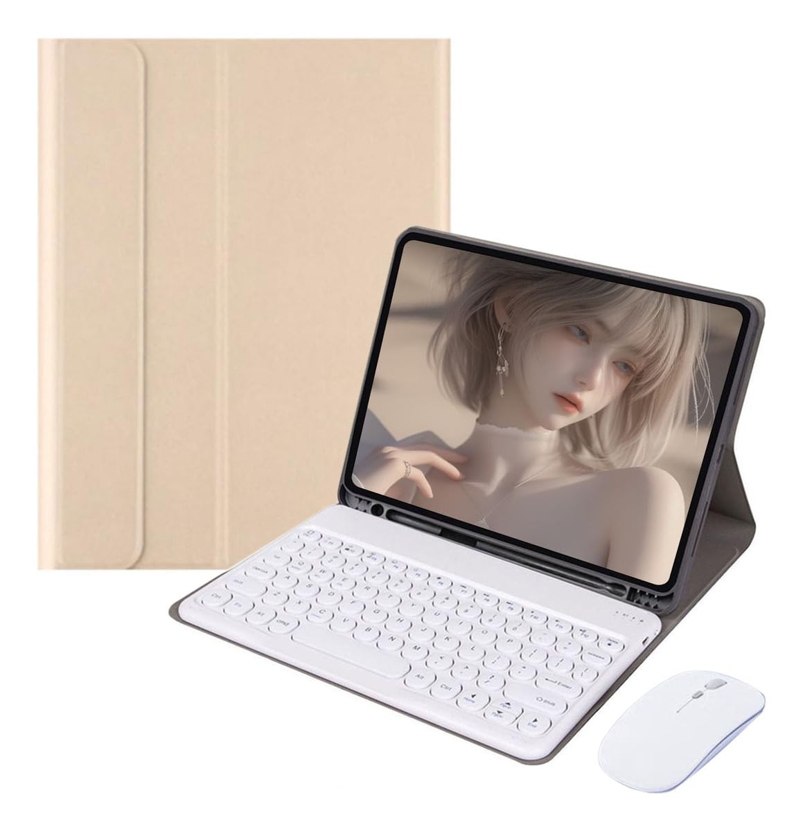 Capa+teclado De Teclas Redondas+mouse Para Air4/air5 10,9 (Azul) - Imagem 11