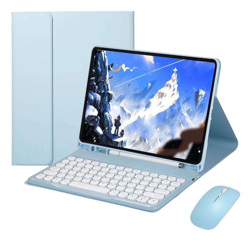 Capa Para Tablet, Capa + Mouse e Teclado Magnético Bluetooth Destacável Para Samsung S6 Lite(10.4 In). - Imagem 10