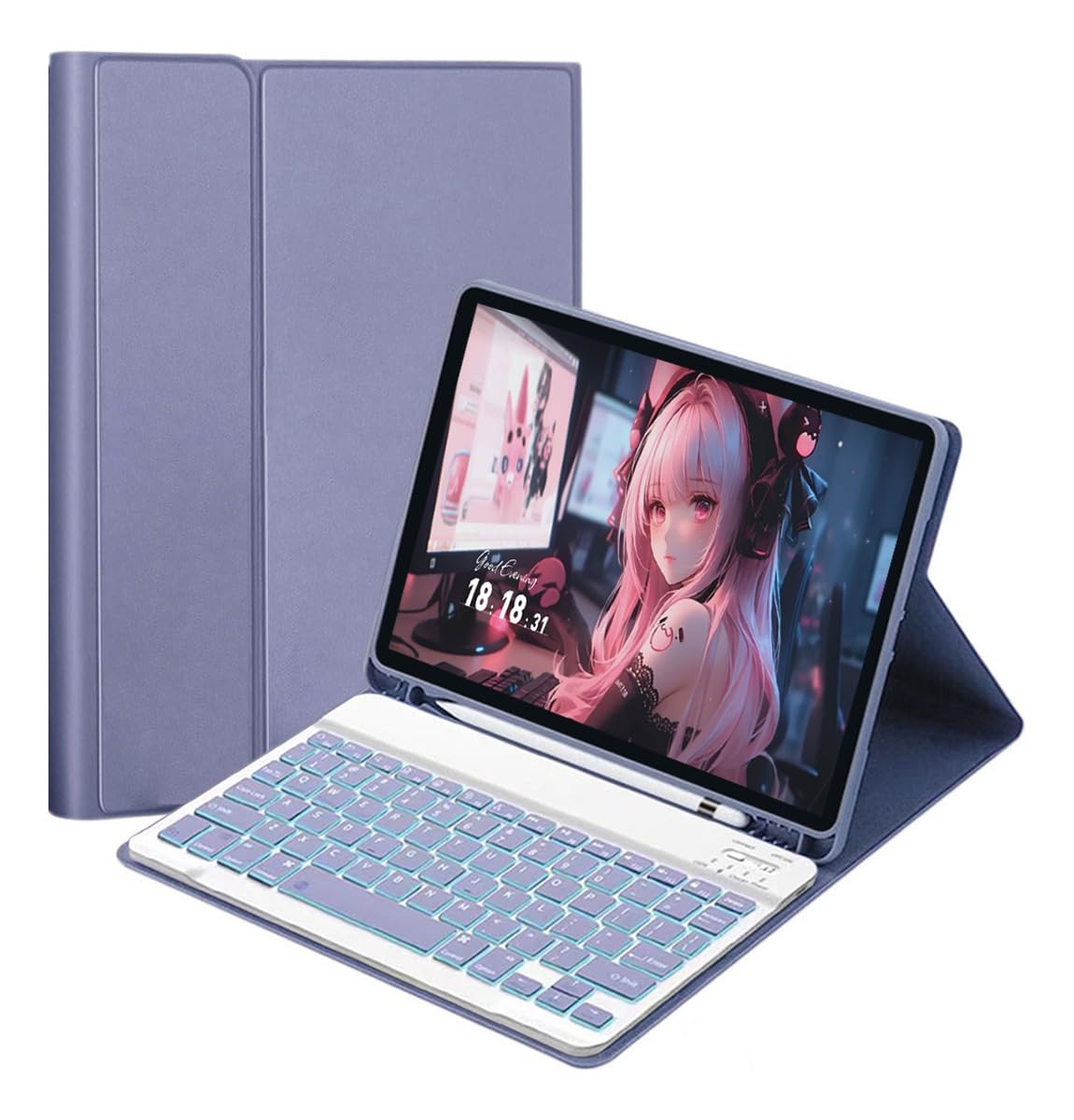 Capa E Teclado Bluetooth Para iPad 6/5ª Geração e Air/Air2-9.7 Pol - Imagem 11