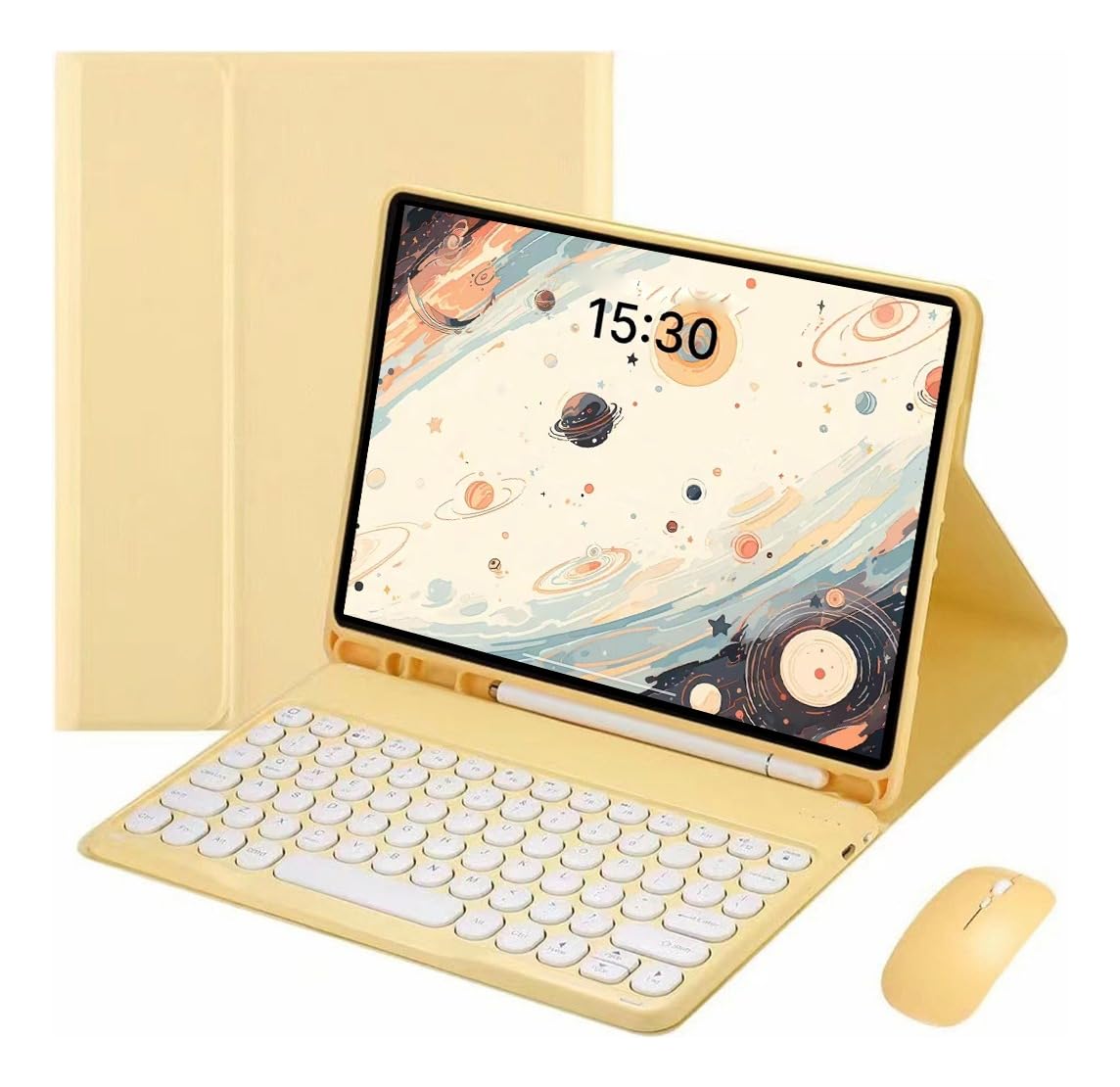 Capa Para Tablet, Capa + Mouse e Teclado Magnético Bluetooth Destacável Para IPad 6/5/air1/air2. - Imagem 17