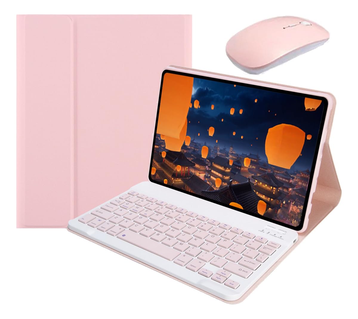 Bluetooth Teclado Para iPad Pro12.9 2018/2020 Com Capa+mouse (cinza lavanda) - Imagem 11