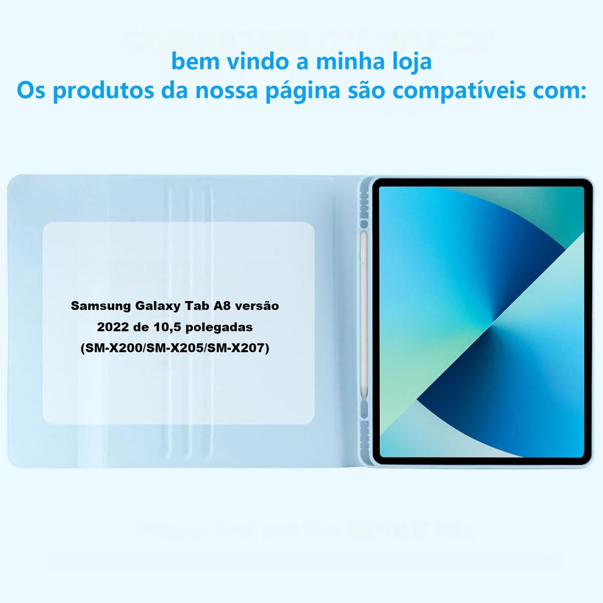 Capa Para Tablet, Capa + Mouse e Teclado Magnético Bluetooth Destacável Para Samsung Tablet A8 (Tartrazine, Teclado comum) - Imagem 16