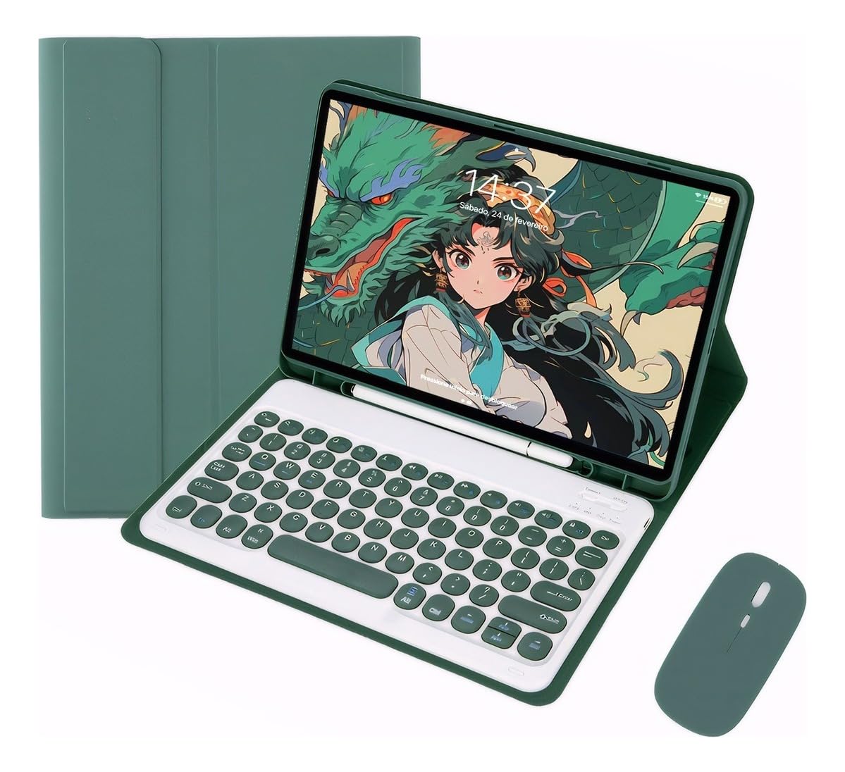 Capa Para Tablet, Capa + Mouse e Teclado Magnético Bluetooth Destacável Para IPad 6/5/air1/air2. - Imagem 19