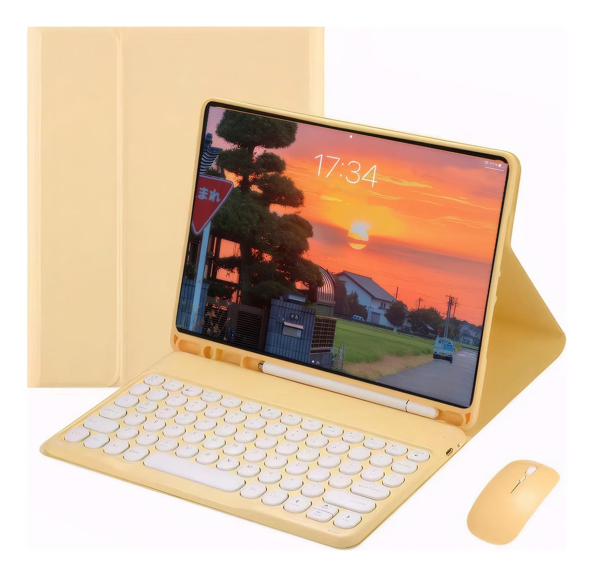 Capa Tablet Com Magnética e Removível Teclado e Mouse Bluetooth, Capa Para iPad Pro 12.9 Polegadas (Roxo) - Imagem 15