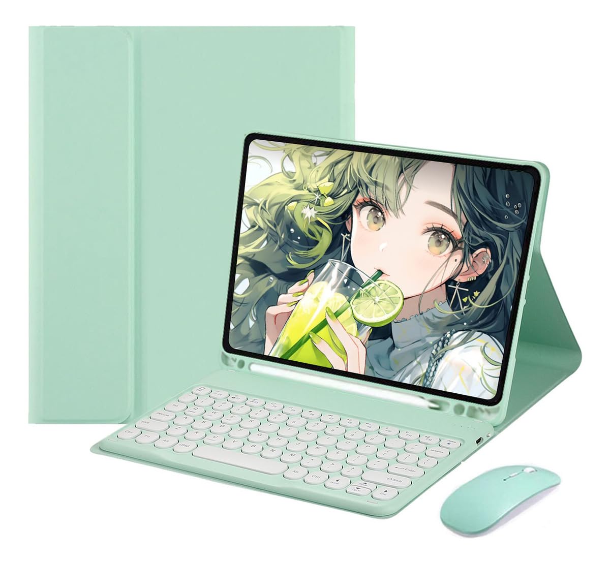 Capa+teclado De Teclas Redondas+mouse Para Air4/air5 10,9 (Azul) - Imagem 16