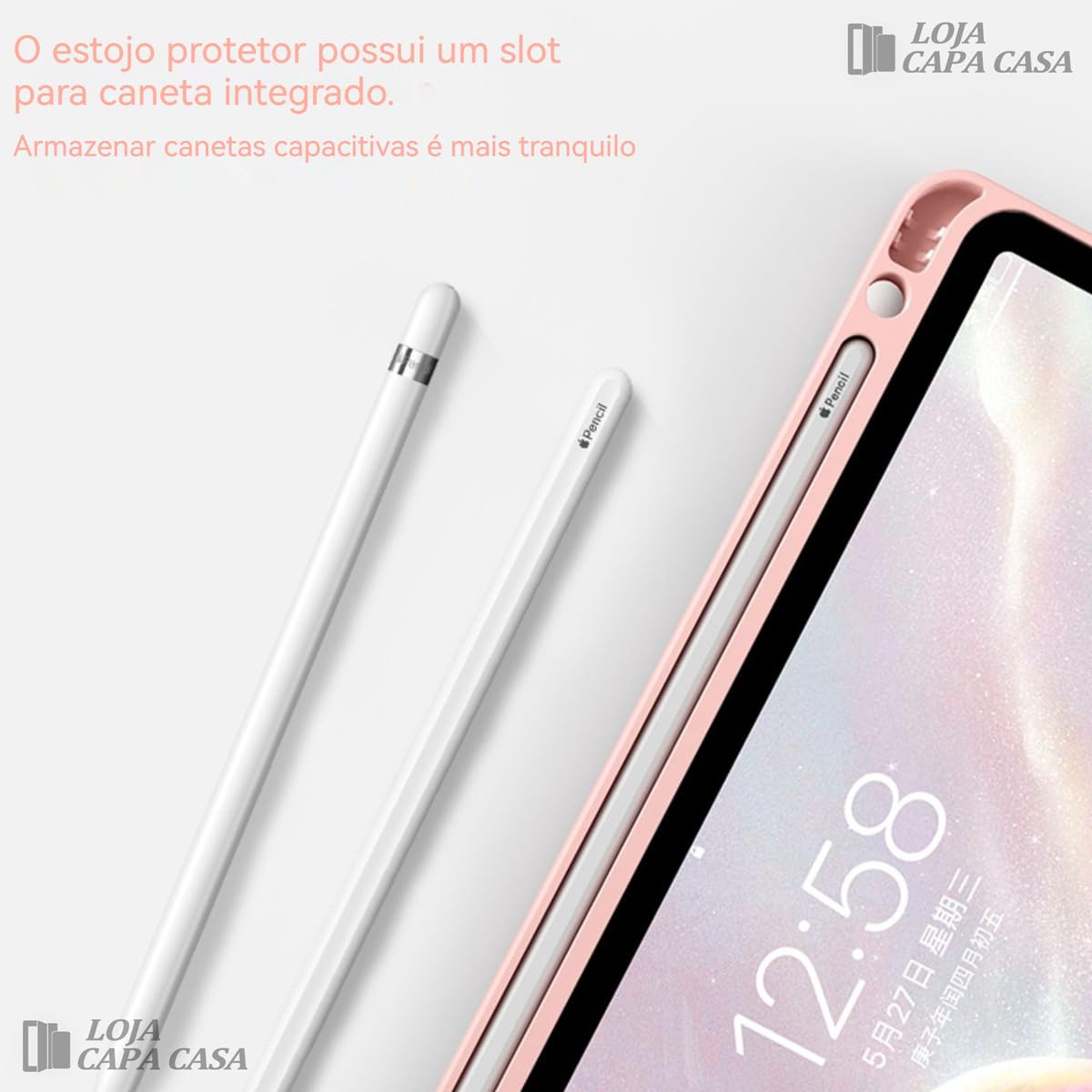 Capa Para Tab S7 Plus/s7fe/s8 Plus Com Redondo Teclado+mouse (Preto) - Imagem 7