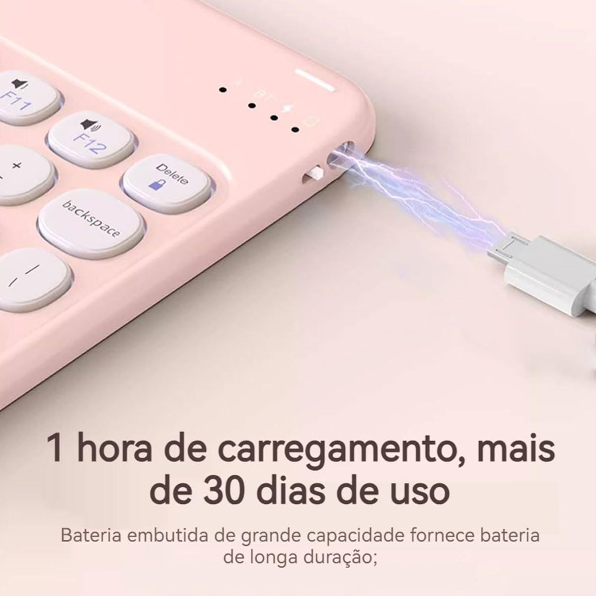 Capa+teclado De Teclas Redondas+mouse Para Air4/air5 10,9 (Azul) - Imagem 6