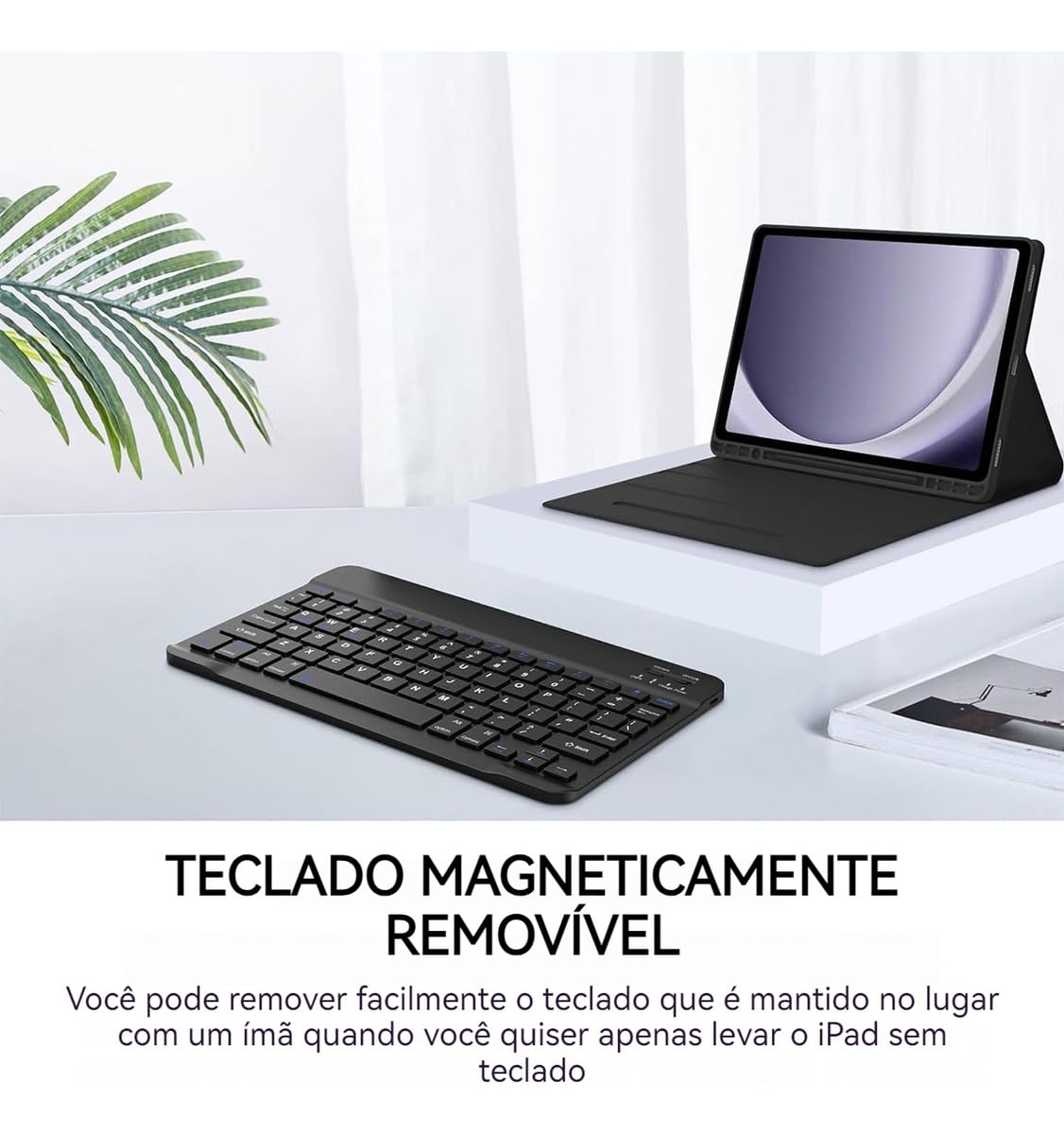 Teclado Para Samsung Tab S7 Plus/S7 fe/S8 Plus-12.4in.com Capas+Mouse (Preto, Teclado retroiluminado) - Imagem 24