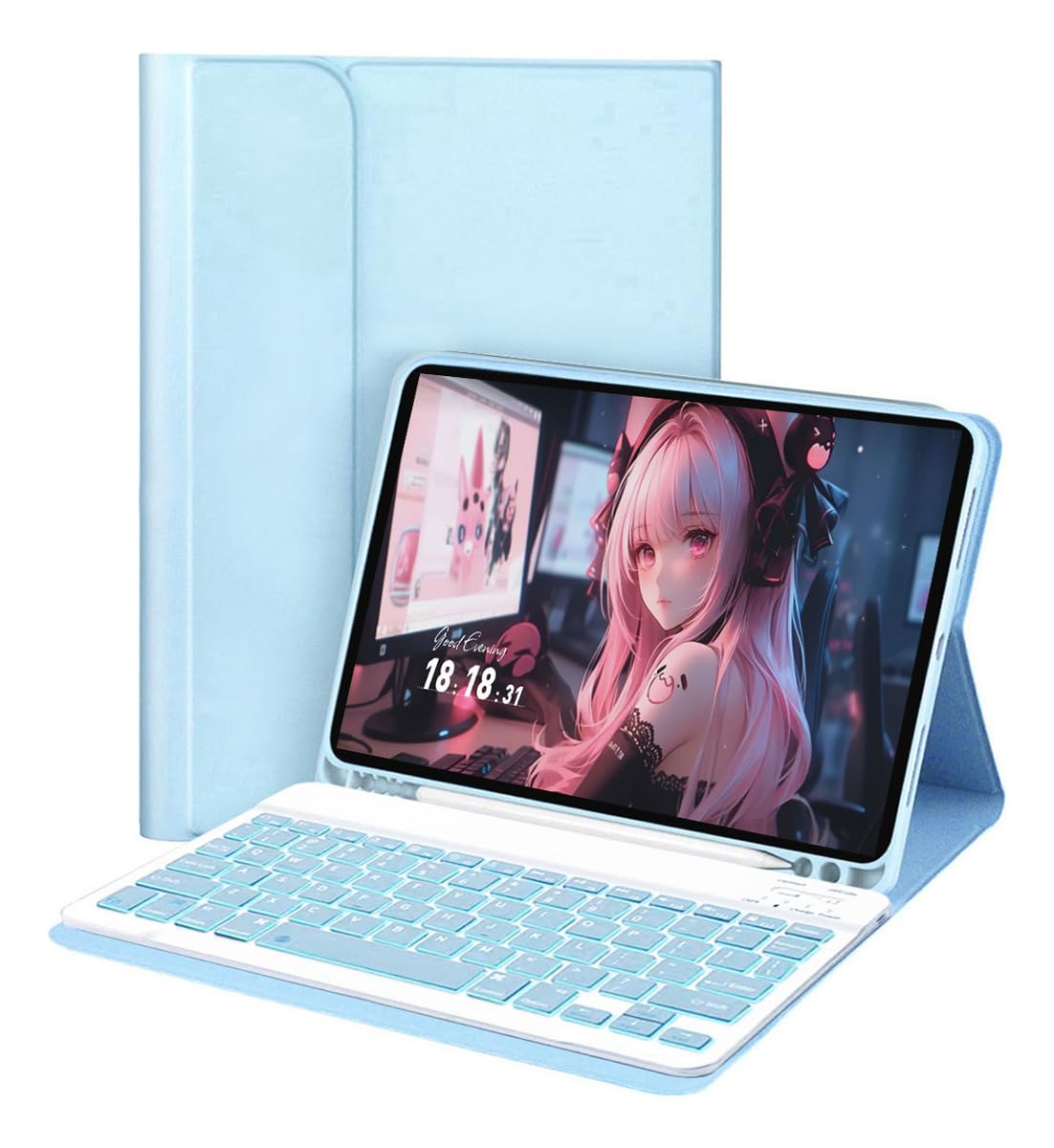 Capa E Teclado Bluetooth Para iPad 6/5ª Geração e Air/Air2-9.7 Pol
