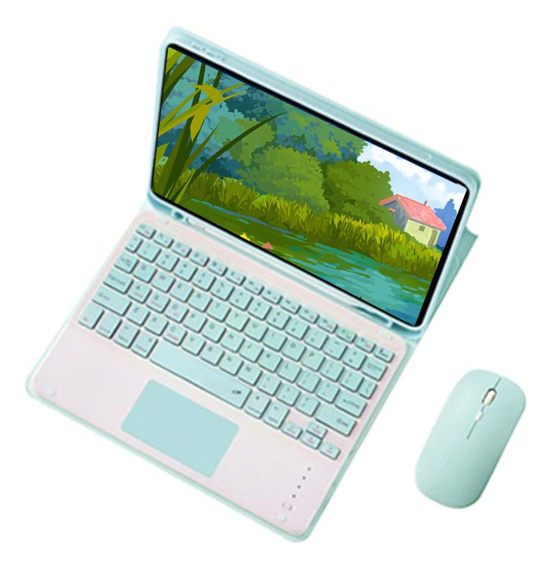 Teclado Para Samsung Tab S7 Plus/S7 fe/S8 Plus-12.4in.com Capas+Mouse (Preto, Teclado retroiluminado) - Imagem 35