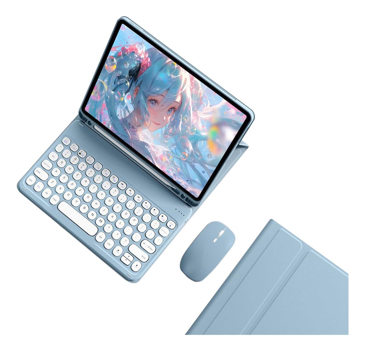 Capa Para Tablet, Capa + Mouse e Teclado Magnético Bluetooth Destacável Para Samsung S6 Lite(10.4 In). - Imagem 12