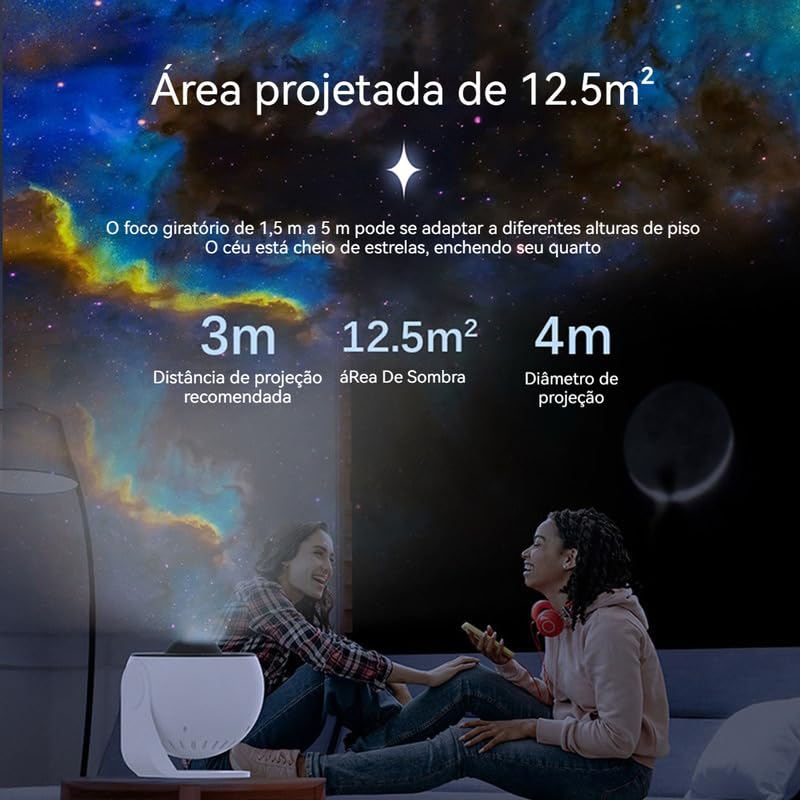 Luminária Mesa Projetor De Atmosfera Led Galaxy - Imagem 3