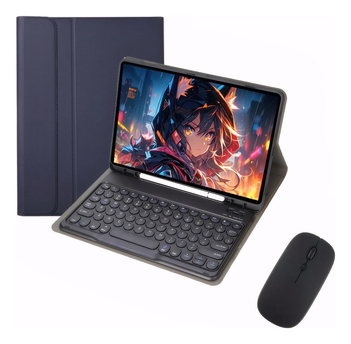 Capa Tablet Com Magnética e Removível Teclado e Mouse Bluetooth, Capa Para iPad Pro 12.9 Polegadas (Roxo) - Imagem 10