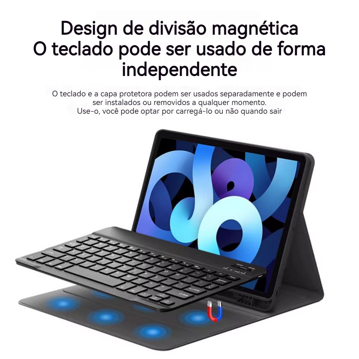 Teclado Touch Screen +Capa Para Tab Samsung A8 10.5 - Imagem 9