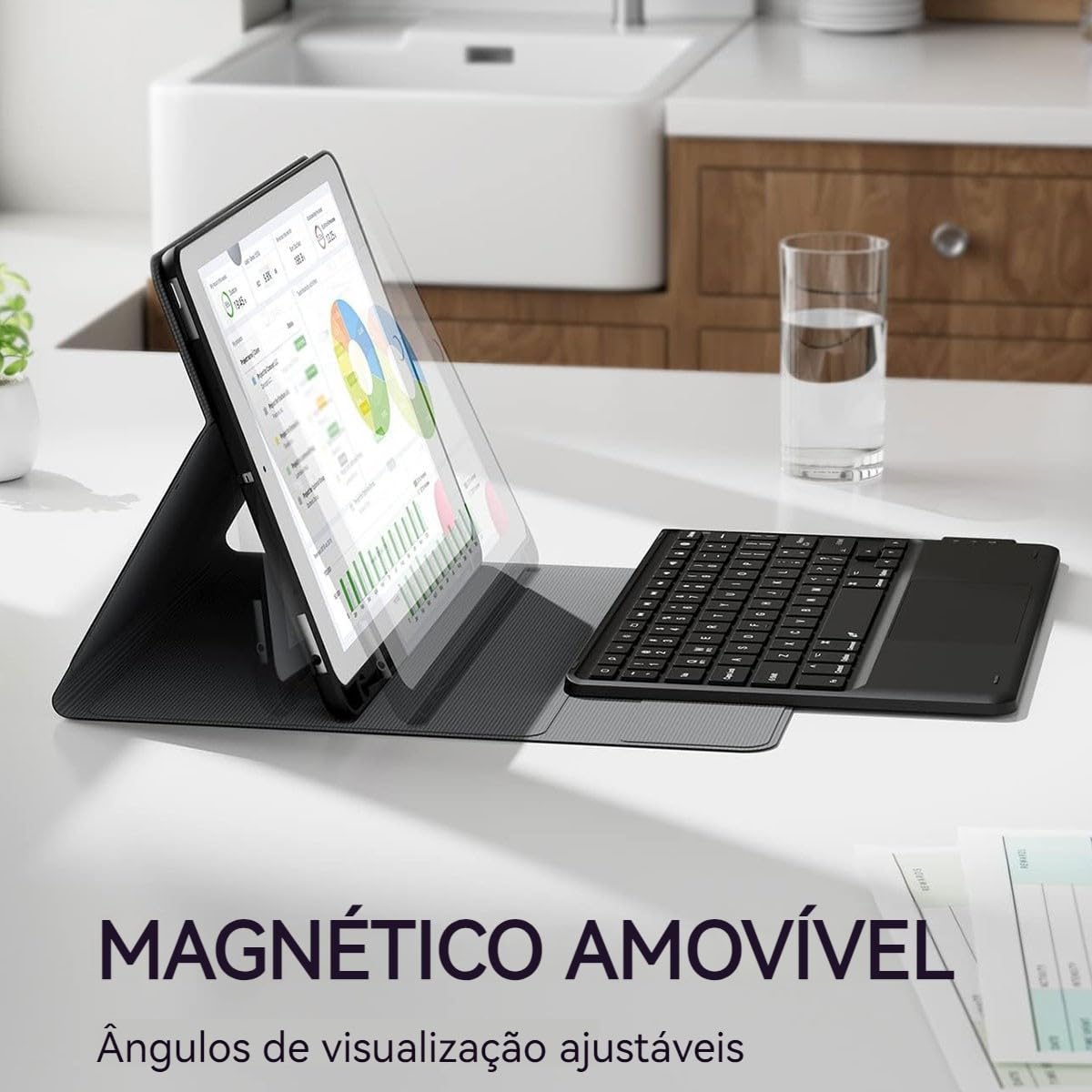 Capa De Teclado Sem Fio Bluetooth Para Samsung Tab S7/s8 - Imagem 30