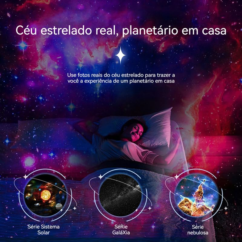 Luminária Mesa Projetor De Atmosfera Led Galaxy - Imagem 7