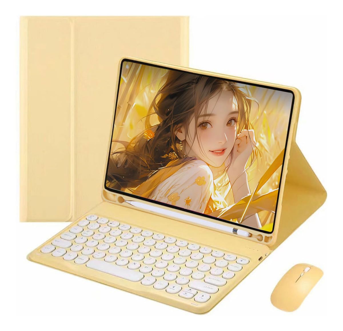 Capa+teclado De Teclas Redondas+mouse Para Air4/air5 10,9 (Azul) - Imagem 15