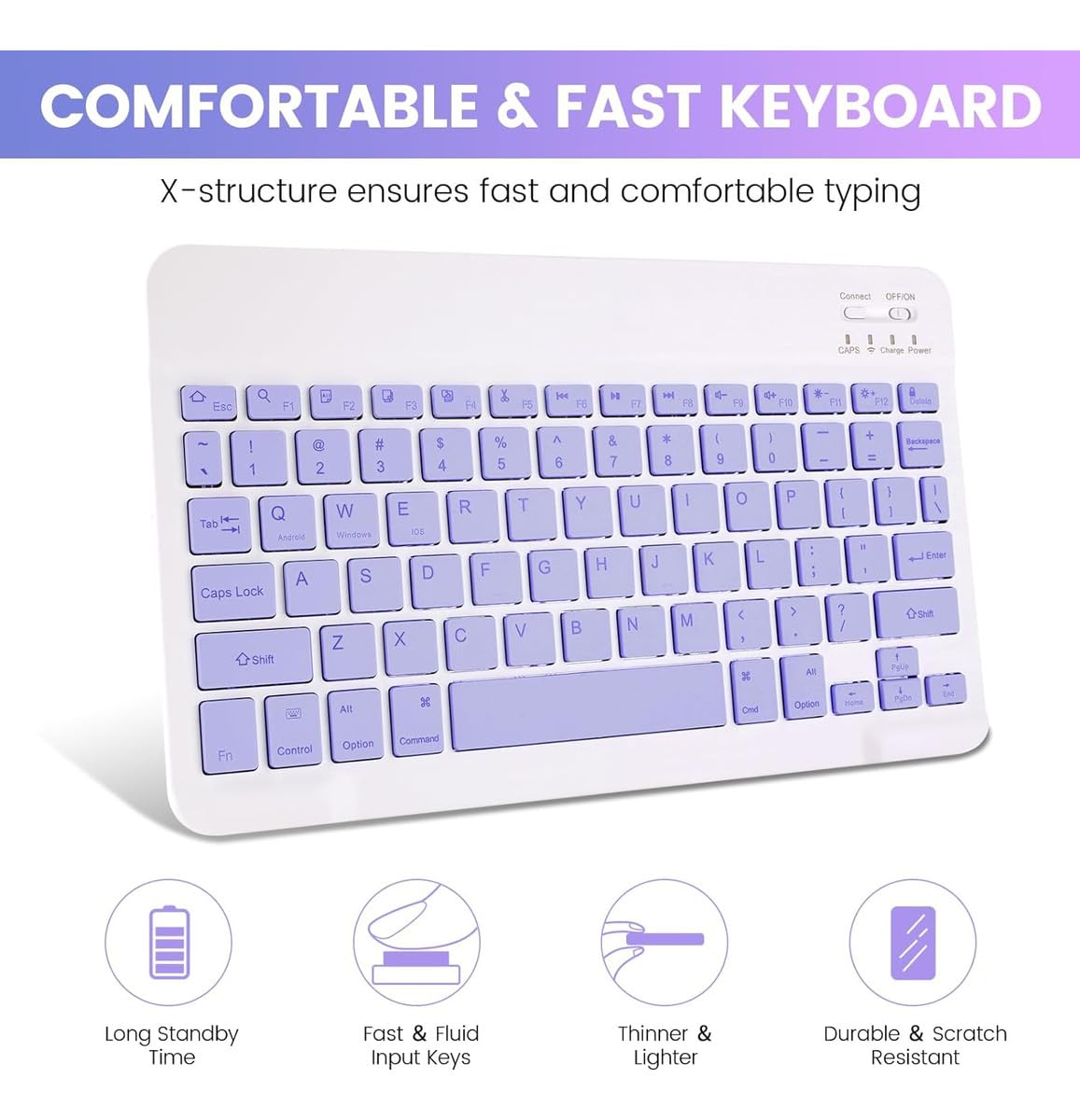 Capa Protetora Anti-queda com Teclado para IPad 10ª Geração/iPad 11ª geração - Imagem 6