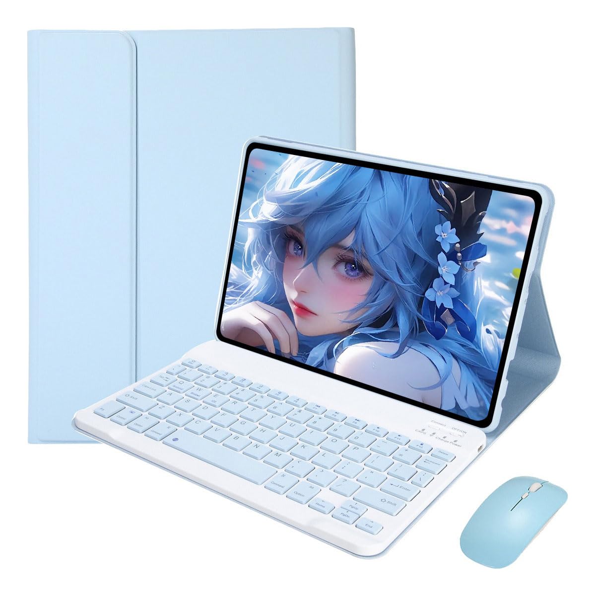 Capa Para Tablet, Capa + Mouse e Teclado Magnético Bluetooth Destacável Para Samsung Tablet A8 (Tartrazine, Teclado comum) - Imagem 15