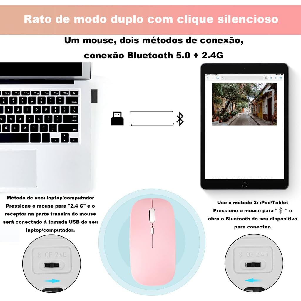 Capa Para Tablet, Capa + Mouse e Teclado Magnético Bluetooth Destacável Para iPad Mini6 8.3 inch. - Imagem 3