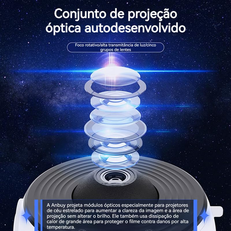Luminária Mesa Projetor De Atmosfera Led Galaxy - Imagem 6