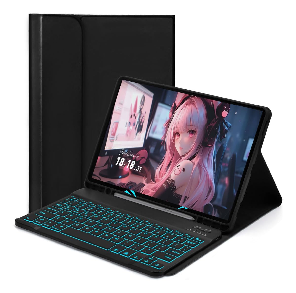 Capa E Teclado Bluetooth Para iPad 6/5ª Geração e Air/Air2-9.7 Pol - Imagem 14