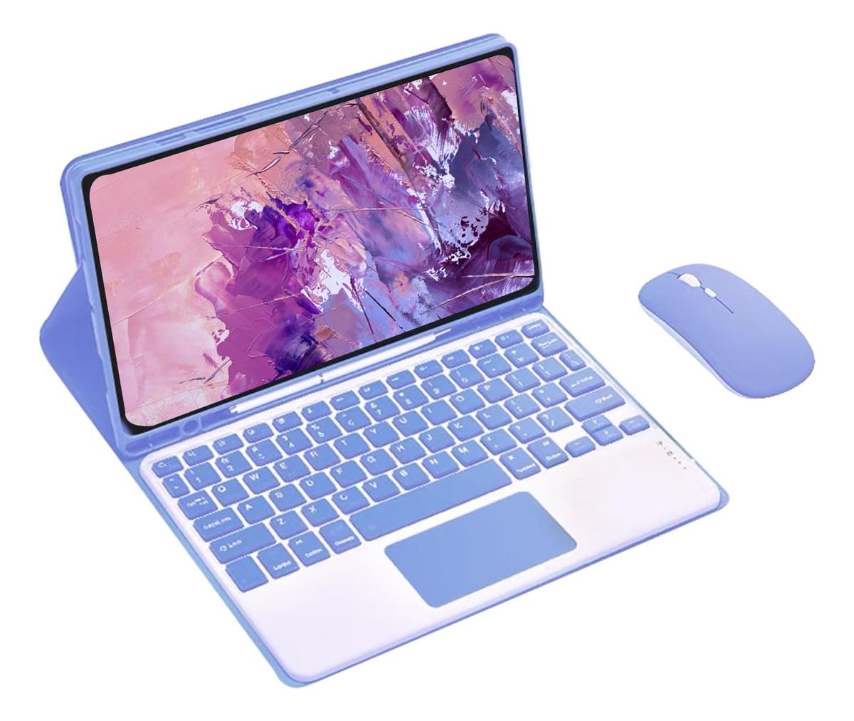 Teclado Para Samsung Tab S7 Plus/S7 fe/S8 Plus-12.4in.com Capas+Mouse (Preto, Teclado retroiluminado) - Imagem 25