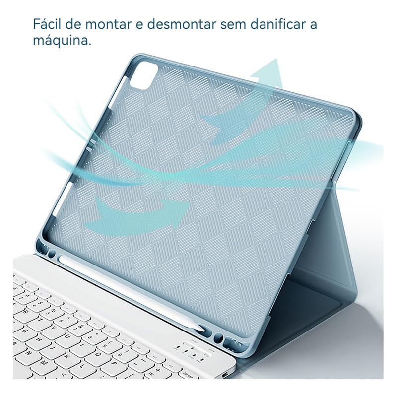 Capa De Teclado Sem Fio Bluetooth Para Samsung Tab S7/s8 - Imagem 9