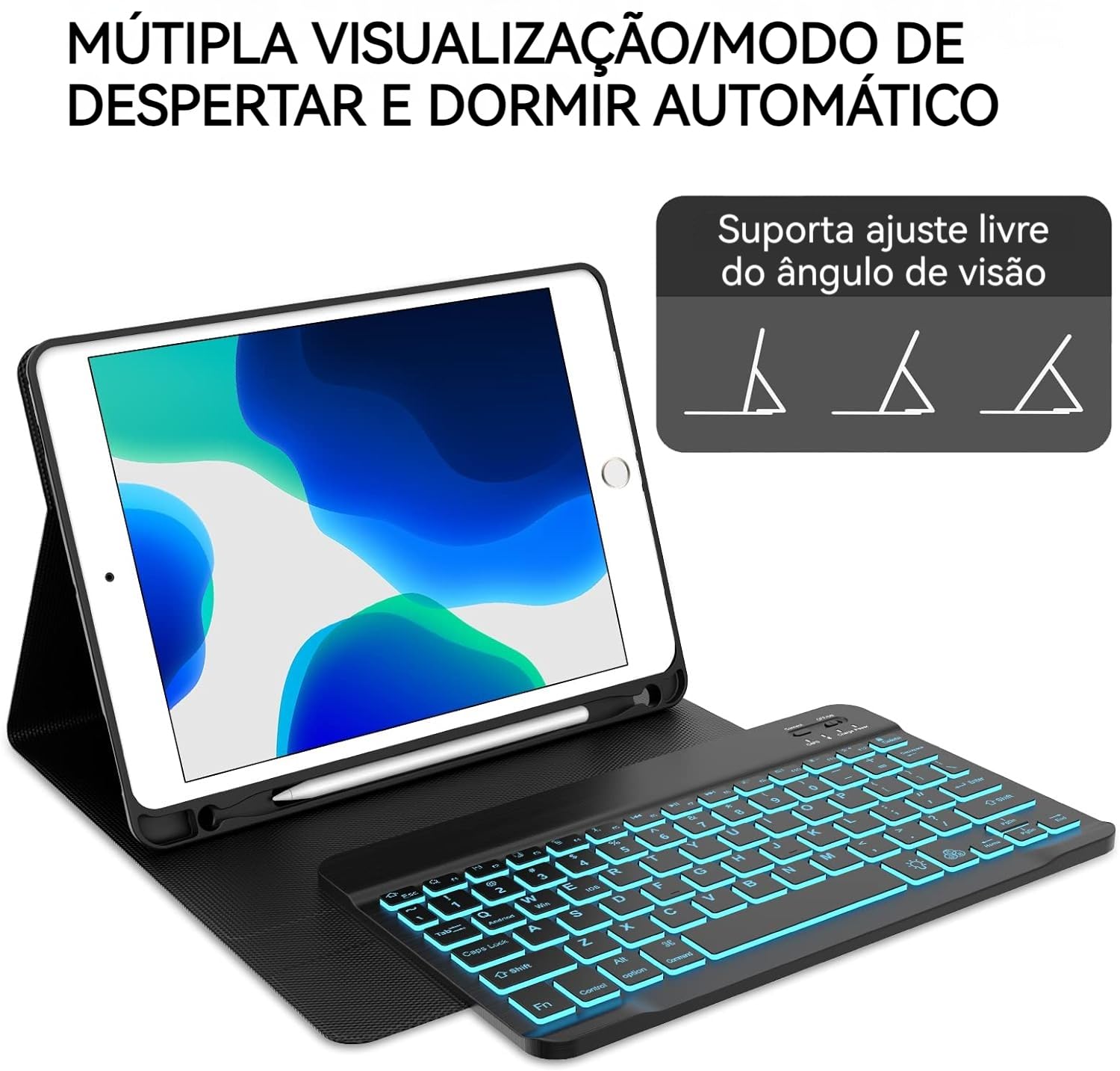 Teclado Touch Screen +Capa Para Tab Samsung A8 10.5 - Imagem 20