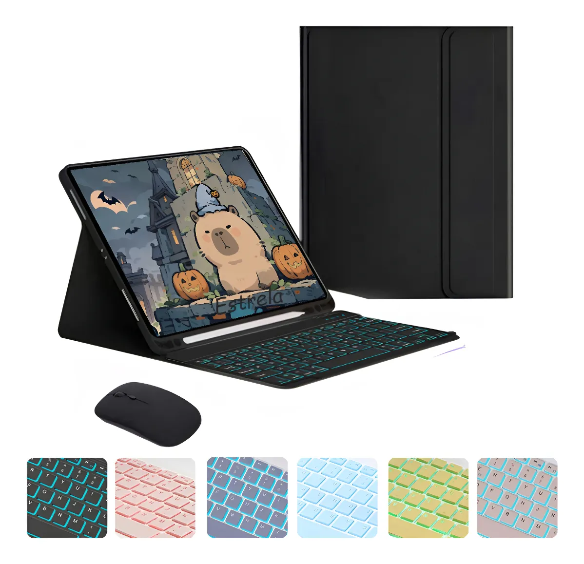 Teclado Retroiluminado + Capa Para Tab S7/s8plus/s7fe+ 12.4 - Imagem 11