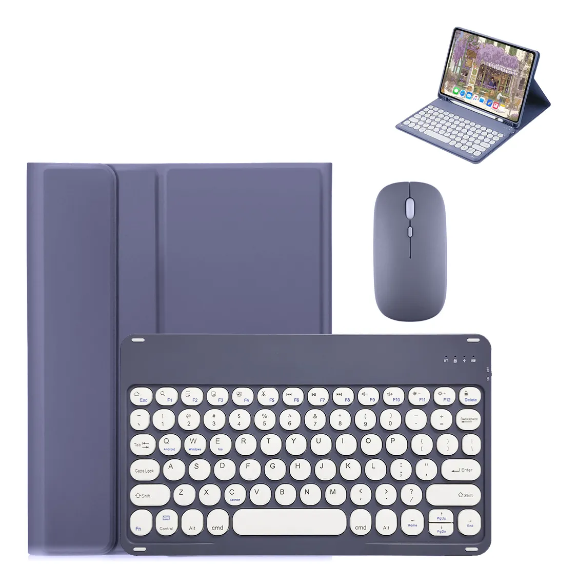 Teclado E Mouse Com Capa Para iPad Air 11 Pol. M2 M3 2024/25 - Imagem 12