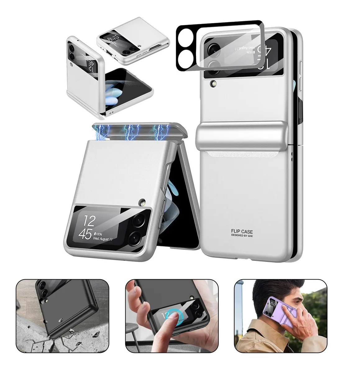 Capa Dobrável Magnética Com Tudo Incluído Para Samsung Flip4