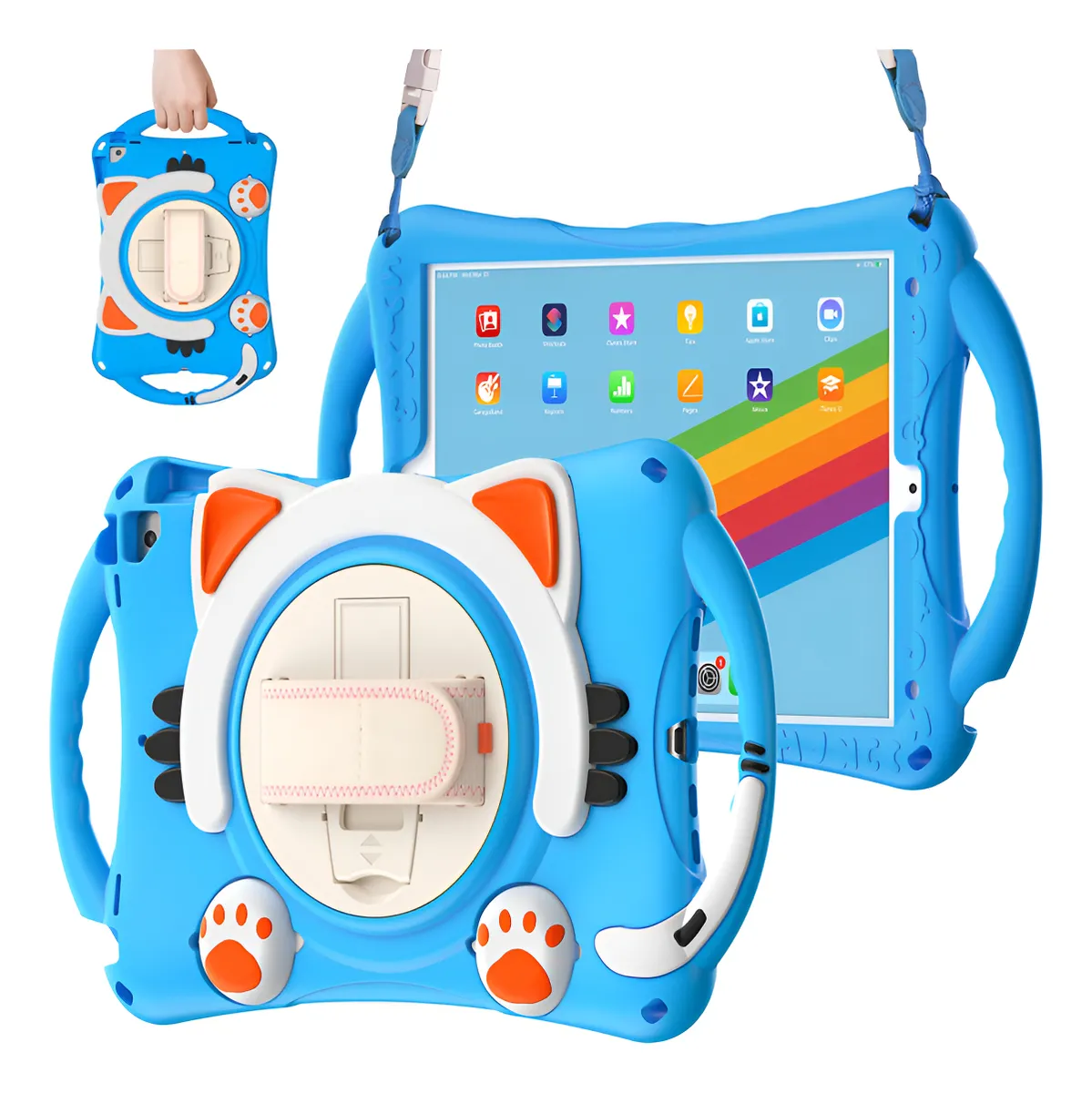 Com Alça Capa Anti-queda 360º Para iPad Air 4 Air 5 Pro 11 - Imagem 11