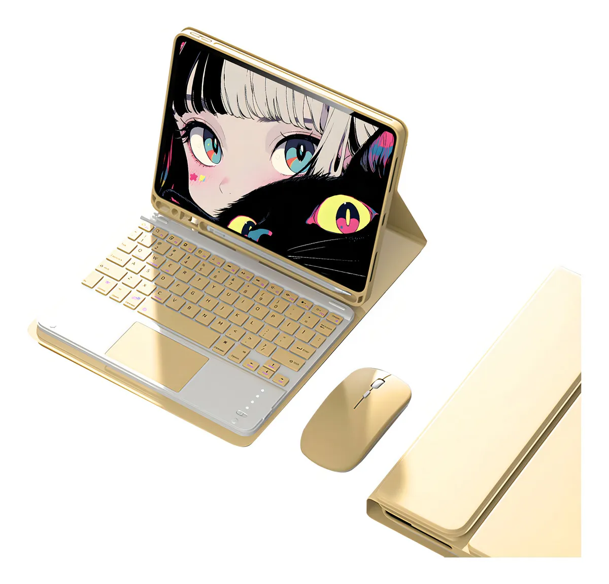 Capa para iPad Pro 11 Teclado Touch Mouse Bluetooth Cor Azul Teclado Touchpad Mouse Bluetooth - Imagem 7