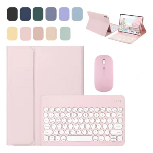 Com Teclado E Mouse De Teclas Redondas Capa Para iPad Pro 11