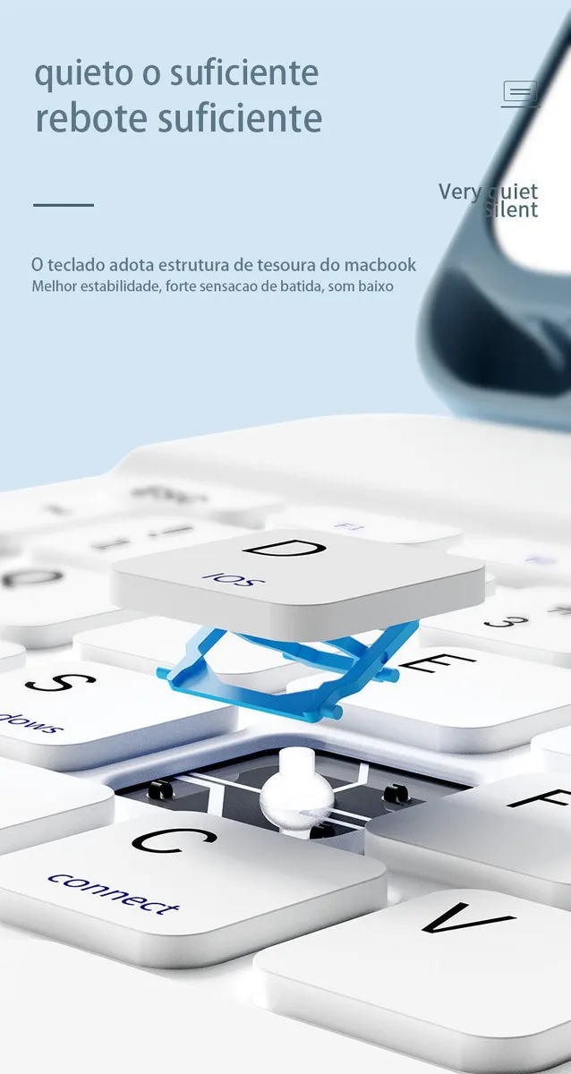 Teclado Retroiluminado + Capa Para Tab S7/s8plus/s7fe+ 12.4 - Imagem 3