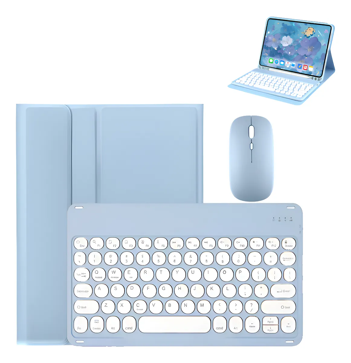 Teclado E Mouse Com Capa Para iPad Air 11 Pol. M2 M3 2024/25 - Imagem 11