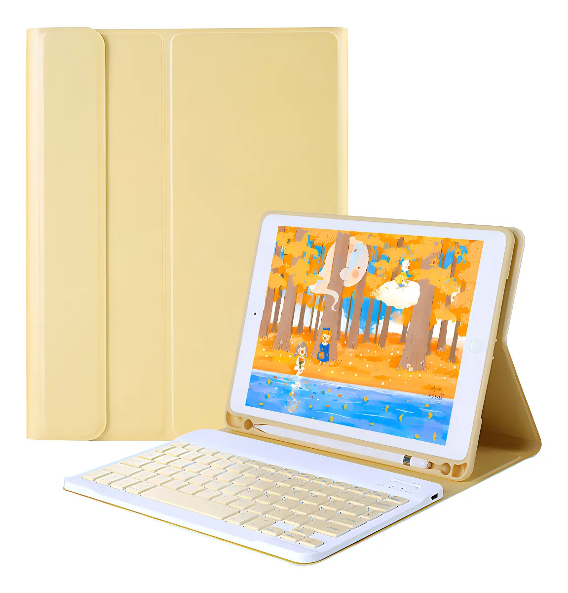 Capa Para iPad Air4/air5 10.9pol E Teclado De Bluetooth Cor Sakura Pink + Teclado - Imagem 6