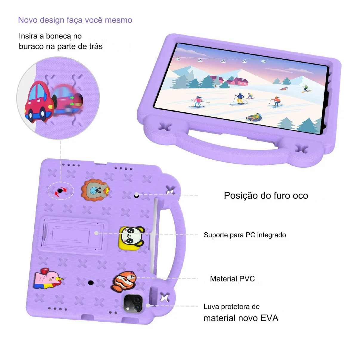 Capa Para Samsung Tab A 8.0 Infantil Anti-queda Adequada - Imagem 3