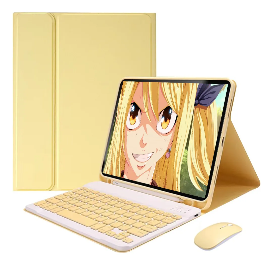 Capa Para iPad Air4/air5 10.9pol E Teclado De Bluetooth Cor Sakura Pink + Teclado - Imagem 9