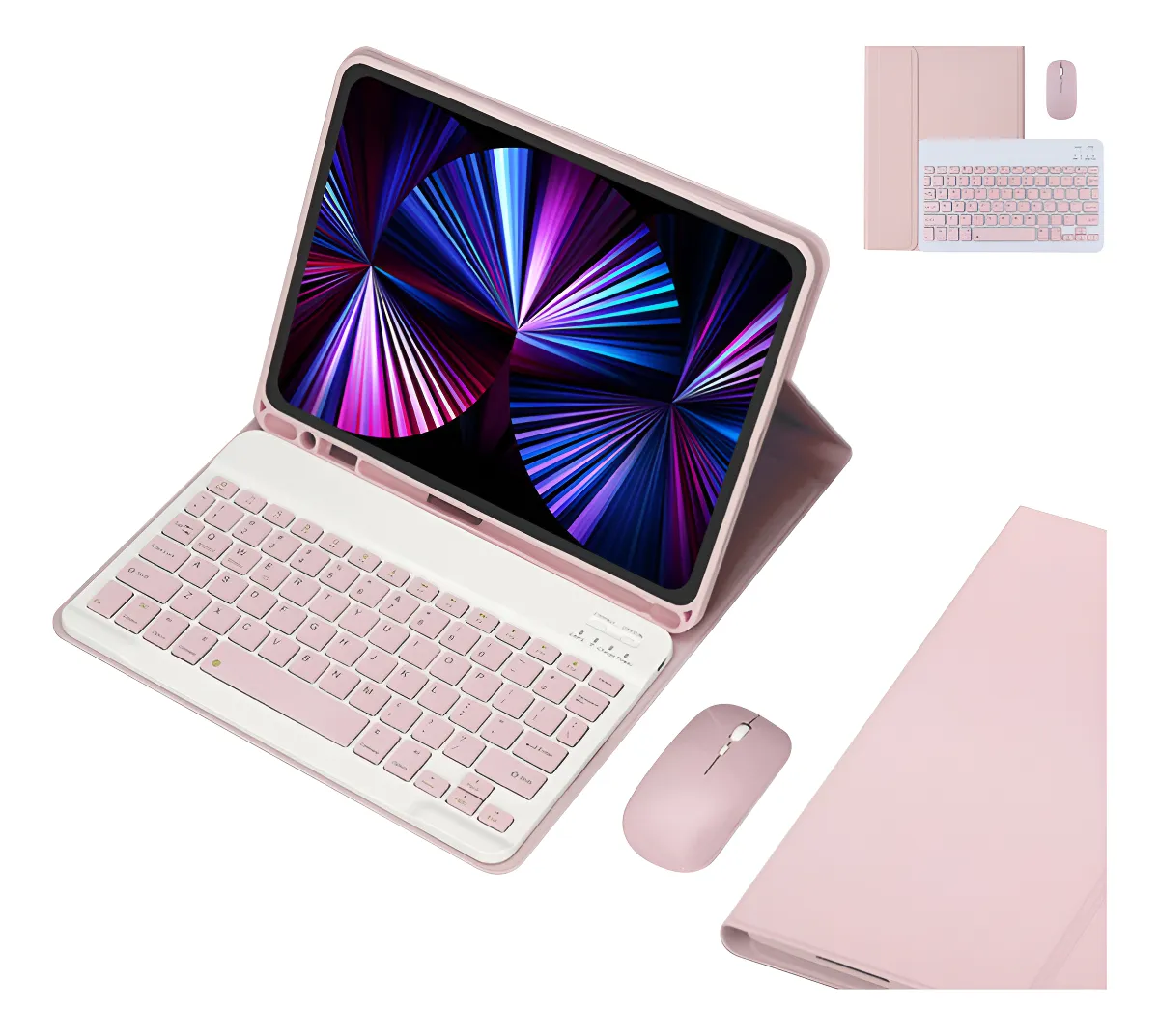 Teclado Bluetooth + Capa + Mouse Para iPad 9ª 8ª 7ª Geração - Imagem 14