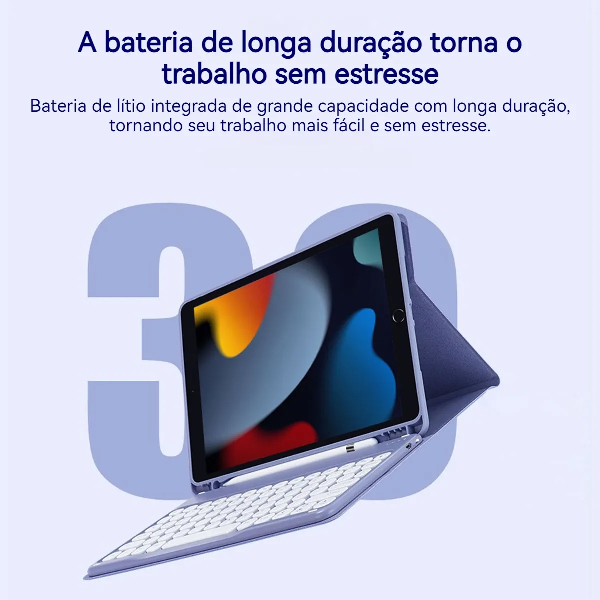 Teclado E Mouse Com Capa Para iPad Air 11 Pol. M2 M3 2024/25 - Imagem 6